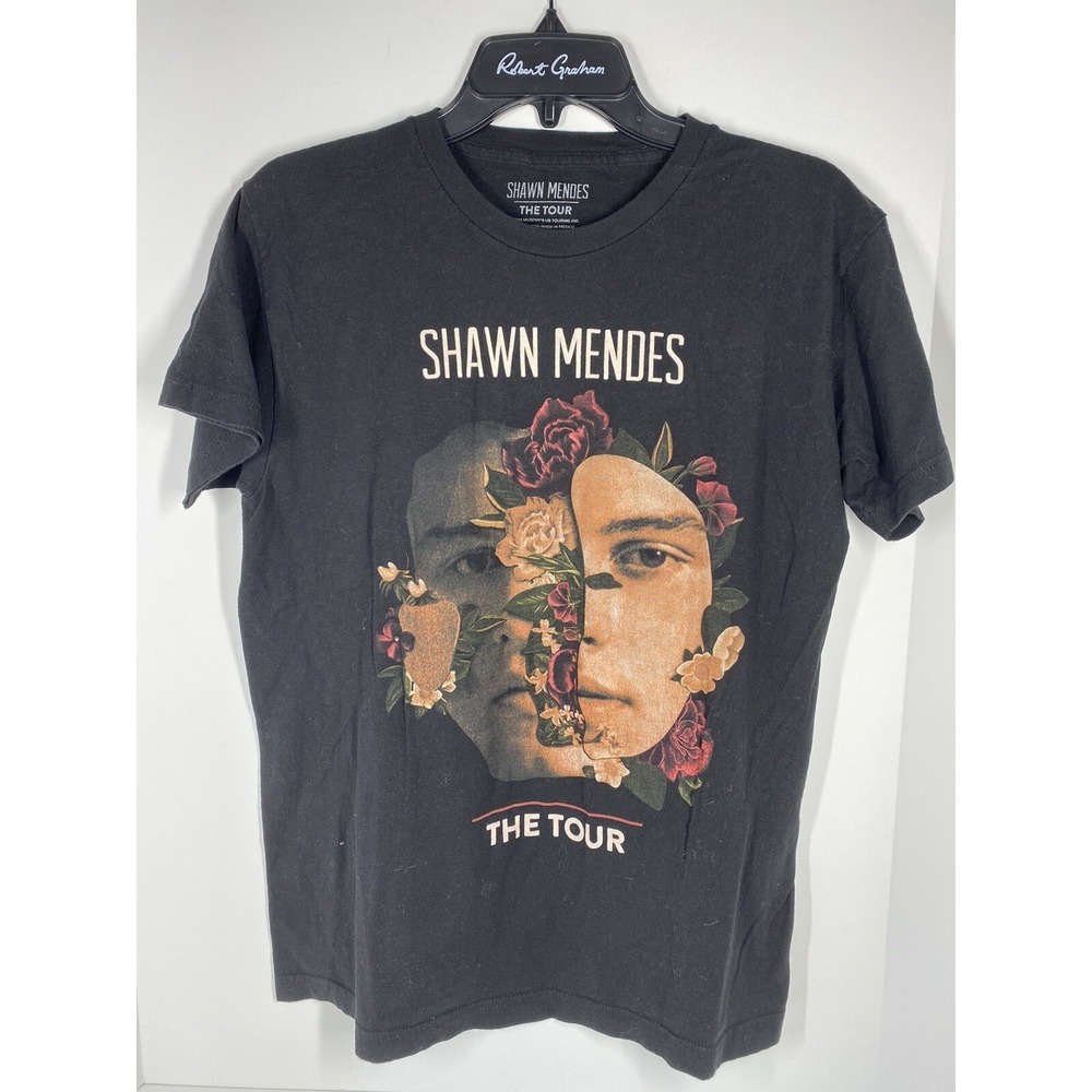 2019 OFFICIAL SHAWN MENDES THE TOUR BLACK SHIRT TEE MUSIC CONCERT LIMITED SZ M